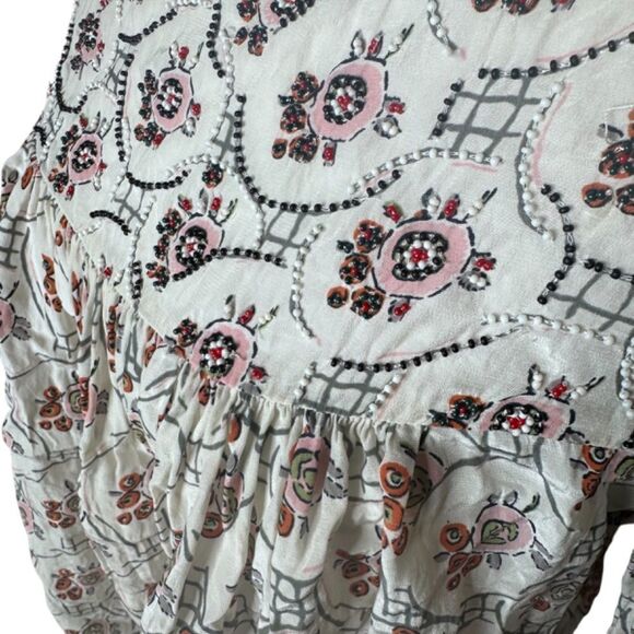 Anthro Floreat peasant blouse top 10 - Picture 10 of 14